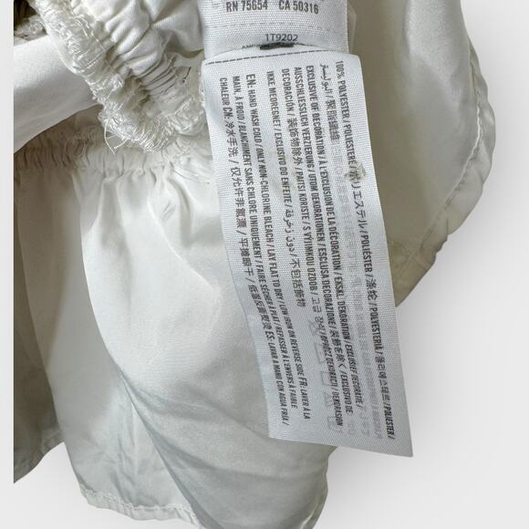 Abercrombie & Fitch Embroidered Peplum Tank Top | XS White Red Geo Print Boho - Picture 4 of 7